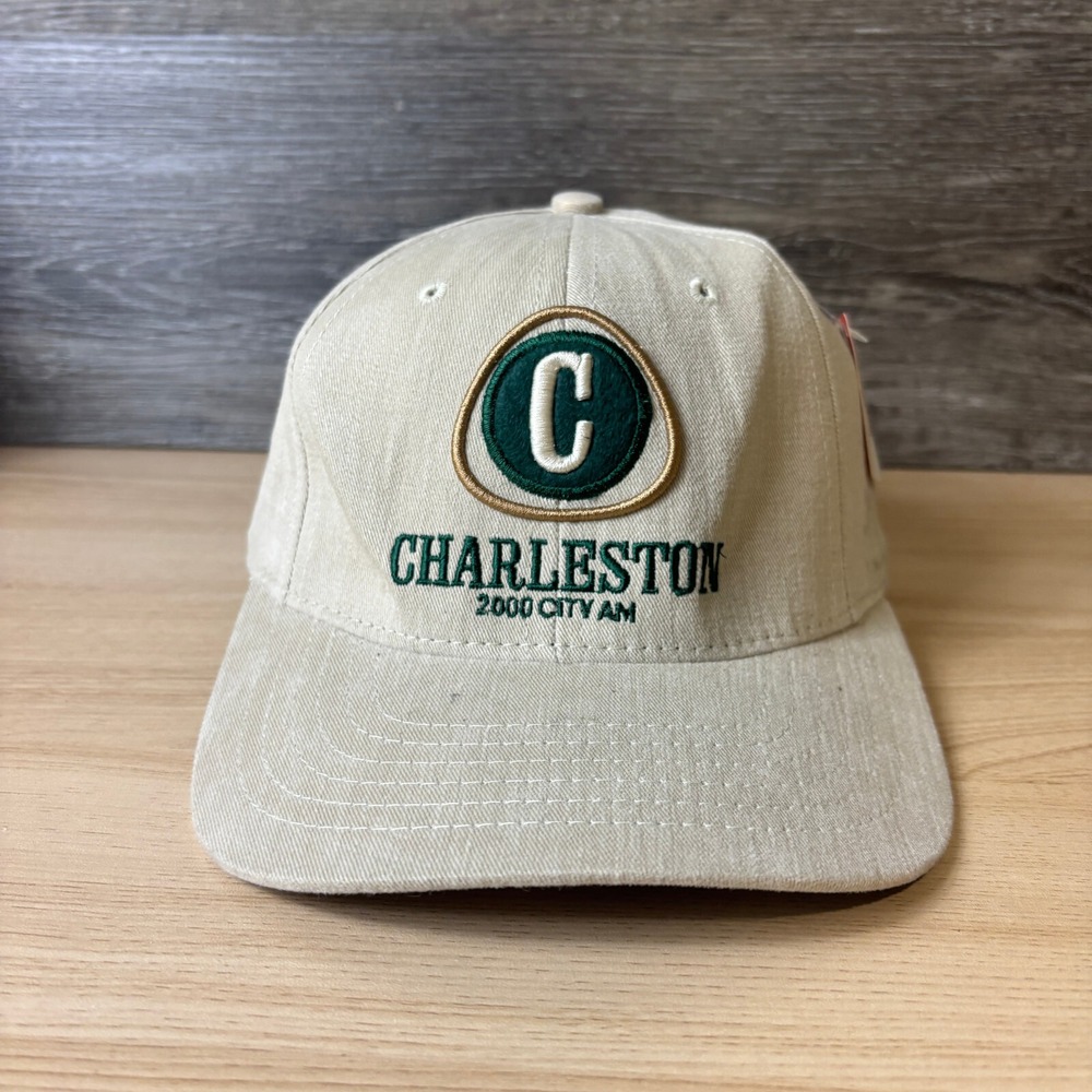 Vintage Charleston City AM Hat Cap‎ Strap Back Brown Adjustable NWT